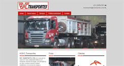 Desktop Screenshot of bvctransportes.com.br